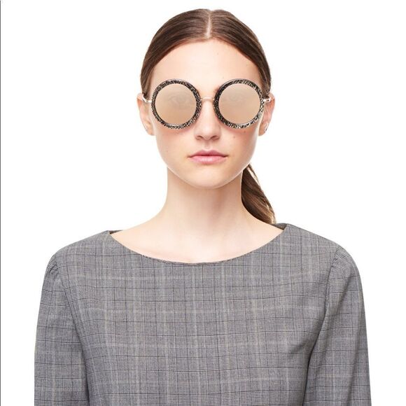 Alice+Olivia Beverly Silver Snake Sunglasses - Picture 1 of 5